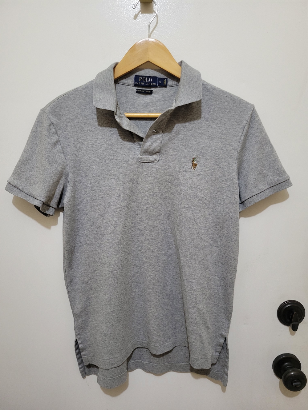 Polo by Ralph Lauren Men's Classic Gray Polo Shirt - Size Small